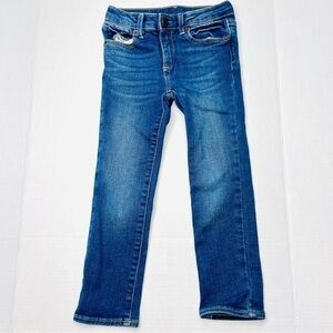 𝅺gap Denim Skinny Fit Jeans in 5 Toddler with Adjustable Waist Dark Wash